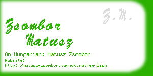 zsombor matusz business card